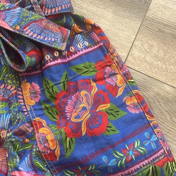 Farm Rio Blue Macaw Flight Pants NWT - Picture 3 of 13